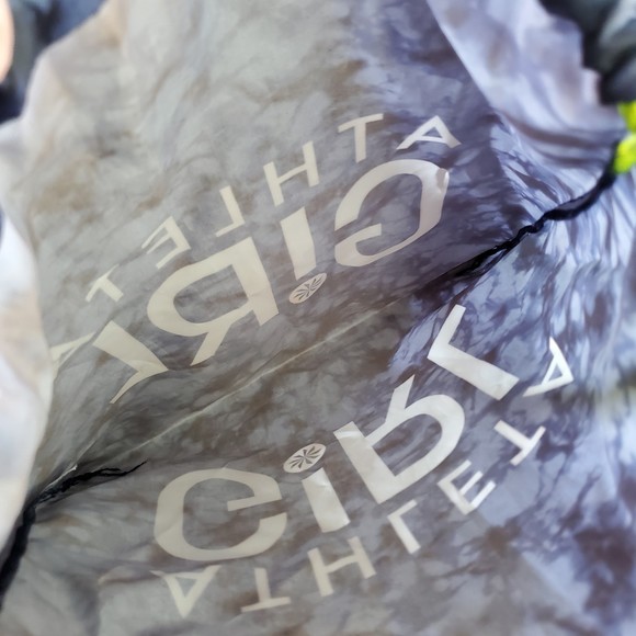 ATHLETA Girl Drawstring Backpack Travel Sports Bag Camo Neon Straps - Picture 2 of 7